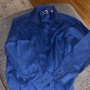 Van Heusen Flex Collar Regular Fit Shirt in Blue
